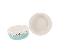 UPKOCH 2 pièces Céramique Profonde pour Hamster et Petits Animaux Lot de Bols Alimentaires Bleu et Renversement pour Cochons Dinde Hérissons