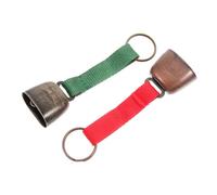 UPKOCH 2 pièces Cloche Ours Camping Léger et Compact Clair et Apaisant pour Randonnée Camping et Protection Animale Accessoires Extérieurs avec Sangle Colorée Rouge et Vert