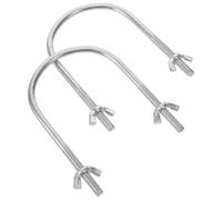 UPKOCH 2 Pièces Crochet de Roue Pivotante pour Radiateur, Base Métal | Support Robuste, Montage Rapide, Mobilité Améliorée, pour Chambre et Toute Pièce, Argenté, Compatible Radiateur