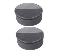 UPKOCH 2 pièces de Rangement pour Couverts de Camping Portable Rond Tissu Oxford pour Assiettes Ustensiles et Cuisine Extérieure et Facile à Transporter pour Pique et Voyage Plein Air