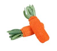 UPKOCH 2 pièces Dents de Lapin Loofah Forme Carotte Naturel et Durable Nettoyage Dentaire et Mastication Saine Lot de Accessoires pour Petits Animaux