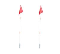 UPKOCH 2 Pièces Drapeau de Vélo avec Hampe de Signalisation de Sécurité pour Cyclisme Accessoire Pratique pour Remorques et Scooters pour Bicycles et Karts
