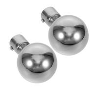 UPKOCH 2 Pièces Embouts Boule pour Drapeau Acier Inoxydable Décoration Élégante pour Drapeaux Intérieurs et Extérieurs Remplacement Facile pour Tringles et Mâts