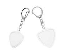 UPKOCH 2 Pièces Guitar Pick Holder Box Transparent Plectrums Storage Case with Keychain Pendant for Portable Pick Display and Protection