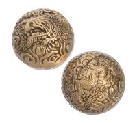 UPKOCH 2 Pièces Hand Exercise Balls Brass Dragon Phoenix Smooth Rotating Fitness Handball For Grip Strengthening And Finger Dexterity Training