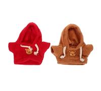 UPKOCH 2 pièces Hoodie pour Poupée Ours Peluche Vêtements Décoratifs pour Peluches Accessoires de Costume pour Jouets Cadeau Garçon Fille
