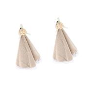 UPKOCH 2 Pièces Lingettes Rondes De Toilette Séchage À l'eau Pratique Chenille avec Cuisine Et Chambre À Coucher Lingette Polaire Petite Serviette Gym Tissu Absorbant Kaki Dentelle