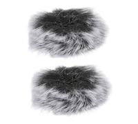 UPKOCH 2 pièces Lot de Bonnets Vent pour Micro à Clip Housses et Noires Protège Microphone Pratique et Coupe Bruit