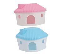 UPKOCH 2 pièces Maison pour Petits Animaux Cachette Ludique pour Hamster Abri Plastique pour Souris et Rongeurs