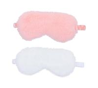 UPKOCH 2 pièces Masques de Nuit Peluche Occultant Doux pour Dormir Femmes Filles Cache-yeux Confortable Anti-lumière pour Sommeil Réparateur et Relaxation