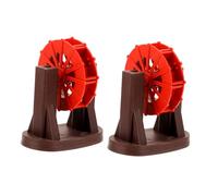 UPKOCH 2 Pièces Miniature Aquarium Waterwheel Ornament Rotating Water Feature Silent Fish Tank Decor for Zen Garden Desktop Landscaping