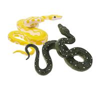 UPKOCH 2 Pièces modèle en Python doré Fausses araignées Clip sur la Farce du Serpent de Serpent Faux Serpent Plastique modèles de Serpents réalistes Jouets pour Enfants