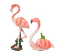 UPKOCH 2 Pièces Ornement Flamant Rose Flamants Roses du Jardin de Plein air Ton Salle Statues de Flamants Roses Fournitures pour la Maison décor Flamant Rose en résine