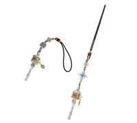 UPKOCH 2 pièces Pendentif Moulin à Prières Tibétain Breloque Bouddhiste Six Mots Sacrés Porte-clés Spirituel Feng Shui Protection Voiture et Maison Amulette et Paix