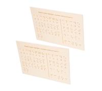 UPKOCH 2 pièces Planche Braille Bois pour Apprentissage Montessori Lettres et Chiffres avec Points Sculptés Outil Éducatif Portable pour Reconnaissance Enseignement Aux Aveugles et