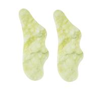 UPKOCH 2 pièces Planche de Massage Guasha Jade Naturel Outil Multifonction pour Visage Corps et Cou Lisse et Massage Relaxant pour Éliminer Double Menton et Améliorer Peau Soin Beauté