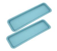 UPKOCH 2 pièces Plateau de Rempotage Rectangulaire Plastique Épais Soucoupes pour Pots de Fleurs Intérieurs Étanches et Durables Support Drainage pour Plantes Intérieur