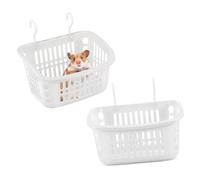 UPKOCH 2 pièces pour Petit Animal Confortable et Sûr pour Hamster Lot de Paniers Gris Blanc Adaptés à Cage Hamster et Accessoires Petits Rongeurs