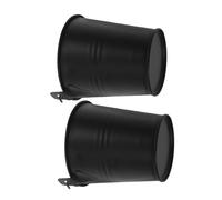 UPKOCH 2 pièces Seau de Récupération Graisse Barbecue Métal Seau Huile pour Grill Robuste et Compact pour Cuisson Extérieur Compatible Réchaud Gaz et Feux