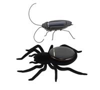 UPKOCH 2 pièces Solaire Éducatif Araignée Cafard Réaliste pour Garçon Fille Simulation Vibrante et Rampante sous Lumière Naturelle Apprentissage Ludique Extérieur