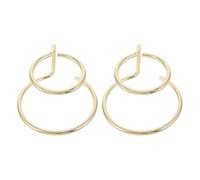 UPKOCH 2 Pièces Support Décoratif pour Globe en Métal Double Cercle, Or