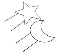 UPKOCH 2 Pièces Supports de Plantes Grimpantes de Étagères Forme de Lune et Étoile pour Jardin Intérieur et Extérieur pour Plantes Grimpantes et Décoratives