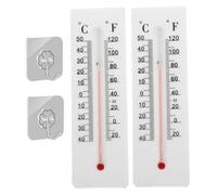 UPKOCH 2 pièces Thermomètre Mural Discret avec Cache-clé Secret Étanche Lot Crochets Support Extérieur Décoratif pour Rangement Sécurisé des Clés à Extérieur