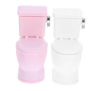UPKOCH 2 pièces Toilettes Miniatures pour Maison de Poupée Accessoires de Salle de Bain Réalistes pour Jouer et Éducation