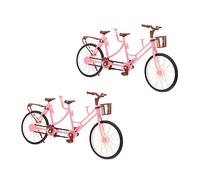 UPKOCH 2 Pièces Vélos à Deux Places pour Garçon Fille Décoratif Éducatif Accessoire de Jeu pour Poupées Décoration de Bureau et Étagère