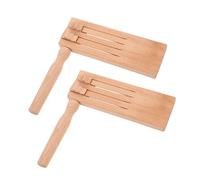 UPKOCH 2 Pièces Wooden Ratchet Noise Makers for Traditional Spinning Wood Portable Musical for Early Learning Rhythm Development and Group Activities