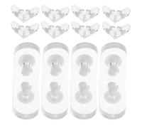 UPKOCH 20 Ensembles Équerres Angle Acrylique Transparent pour Présentoirs Bijoux Support Étagère Flottante Fixation Boîtes Organique