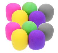 UPKOCH 20 Pièces Bonnette Microphone Mousse Épaisse Protection Vent Microphone Covers pour Ktv Conférences et Performances Lot Jaune Gris Vert Rose