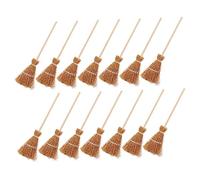 UPKOCH 20 Pièces Breloque Mini Balai Accessoires De Scène Miniature Petits Canards Jouets Volants pour Enfants Ornements De Balai De Maison De Poupée Balais De Cosplay De Sorcière Bois