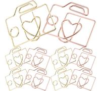 UPKOCH 20 Pièces Clips Métalliques Créatifs en Alliage, Petits Clips de Documents Originaux pour Bureau, Légers et Multi-usages, pour Afficher Photos ou Organiser Fichiers