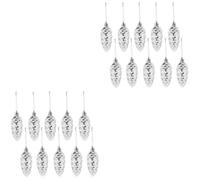 UPKOCH 20 Pièces Décoration Suspendue Pomme de Pin en Plastique Argentée | Ornement Créatif, Style Unique, pour Réunion Familiale et Nouvel An, Lot Décoratif Facile à Utiliser