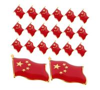 UPKOCH 20 pièces Lot de Épingles à Revers Drapeau Chinois Alliage Broches Patriotique Étoiles à Cinq Branches pour Fête Nationale et Événements Thématiques