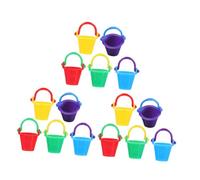 UPKOCH 20 pièces Mini Plastic Beach Pail Set Miniature Buckets for Dollhouse Decoration Versatile Small Toys for Creative Scenes and Micro Landscapes