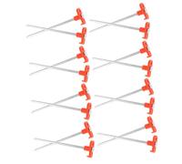 UPKOCH 20 pièces Piquets de Tente Lumineux Piquets Métalliques Robustes pour Camping Extérieur Jardin et Randonnée Visibilité Renforcée avec Technologie Absorption Lumineuse Résistants