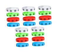 UPKOCH 20pièces Lot De Bracelets Silicone Thème Du Football Ajustables Et Inspirants Pour Afficher Esprit Équipe