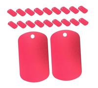UPKOCH 20pièces Pendentifs Vierges Métal pour Médailles Identité pour Animaux Pendentifs Double Face pour Colliers De Chien Breloques Rectangulaires à Suspendre pour Gravure Personnalisée