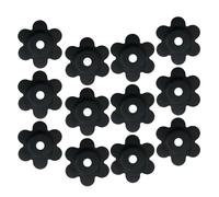 UPKOCH 24 Pièces Bouchons Caoutchouc Noir Forme de Fleur Anneaux Antidérapants pour Poteau de Drapeau Support pour Drapeau de Jardin Intérieur et Extérieur Accessoires pour Jardin et