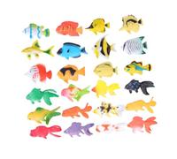 UPKOCH 24 Pièces Jouets Poissons Miniatures Éducatif Modèles de Poissons Tropicaux et Rouges pour Garçon Fille Jeux Dapprentissage Organismes Simulation
