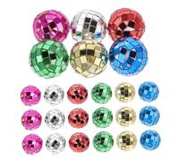 UPKOCH 24 Pièces Mini Boules Disco Miroir pour Maison de Poupée Accessoires Plastique Décoratifs Festifs pour Noël Photographie et Scènes Miniatures