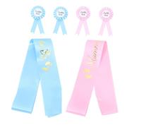 UPKOCH 2ensembles Sash Et Badges Mom to Be Et Dad to Be Décoratif Pour Shower Avec Écharpes Et Badges Accessoires De Fête Pour Parents Attentifs