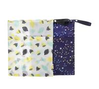 UPKOCH 2pièces à Imperméables Réutilisables pour Organiseur De Rangement Pratique pour Humides Et Sèches Design Fun Lemon Stars