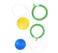 UPKOCH 2pièces Balle à Sauter Et Anneau Sauteur pour Activités De Loisirs Et Fitness Jouets Colorés pour Garçon Fille Et Adultes Jaune Bleu Couleurs Aléatoires