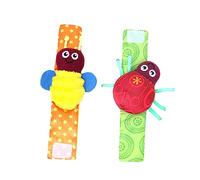 UPKOCH 2pièces Bande Poignet Garçon Fille Jouets Nouveaux-nés Anneaux Éducatifs Confortables Forme Insecte Montessori Garçon Fille Mois