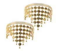 UPKOCH 2pièces Bandeau à Chaîne Pour Femme Coiffe Africaine Décorative Chaîne De Cheveux De Danse Bandeau Tribal Orné Pour Spectacles De Danse Et Photographie