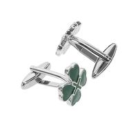 UPKOCH 2pièces Boutons De Manchette Trèfle à Quatre Alliage Solide pour Homme Émail Raffiné Accessoires pour Chemise Classique Et Occasions Professionnelles