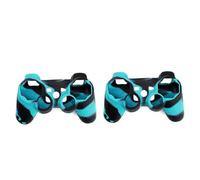 UPKOCH 2pièces Coque De Silicone Pour Manette Étui Antidérapant Silicone Bleu Et Noir Intégrale Les Rayures Saleté Compatible Avec Contrôleurs